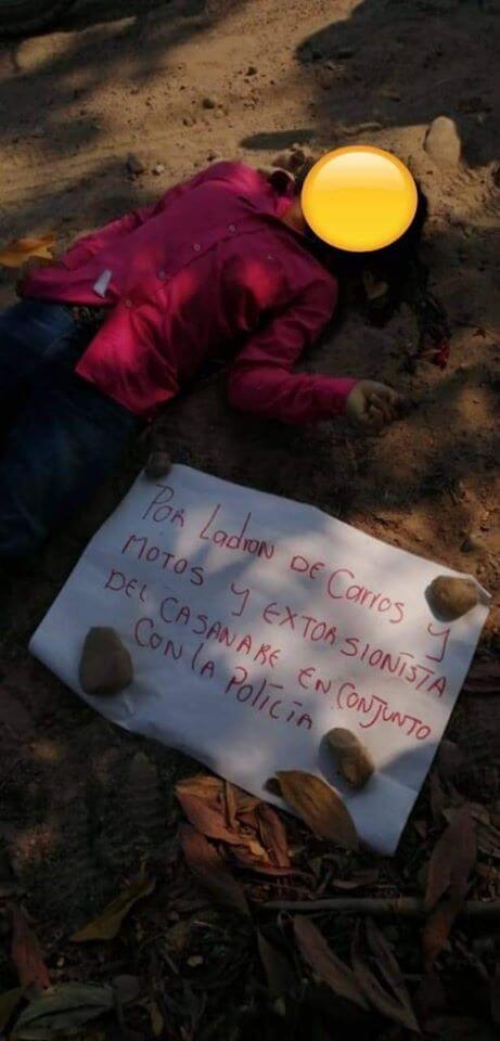 Se altera el orden público en zona rural de Tame. Hallan cadáver de joven en Caño Seco.