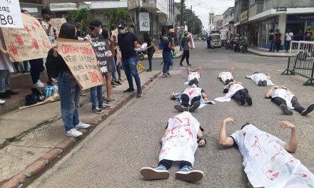 Protesta en Arauca contra la Policía