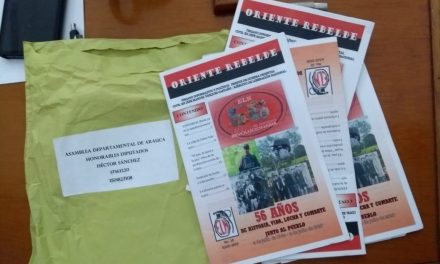 Con once cartillas guerrilla del Eln envió mensaje a los diputados de Arauca